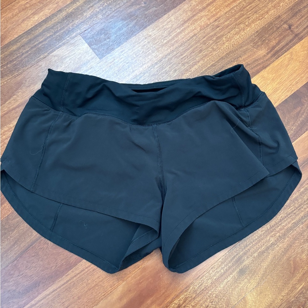 Black Lululemon speed ups shorts
